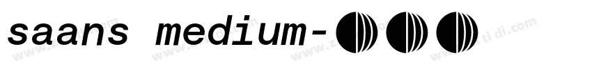 saans medium字体转换